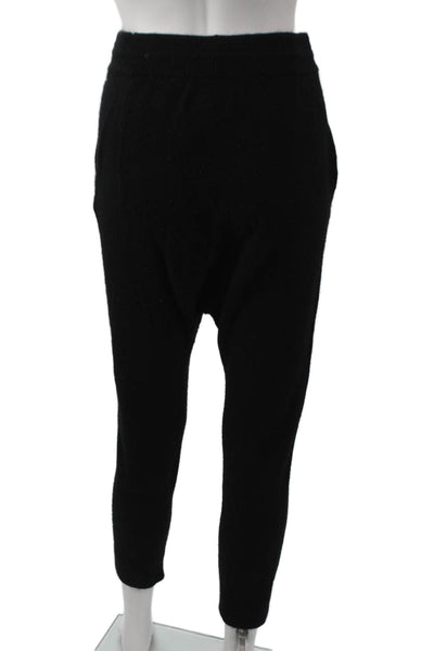 Nili Lotan Womens Black Cashmere Drawstring Sweatpants Size S