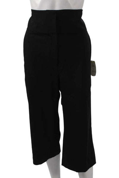 JI OH Women Cropped Black Pants Hook & Eye Size 10
