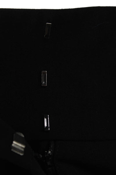 JI OH Women Cropped Black Pants Hook & Eye Size 10