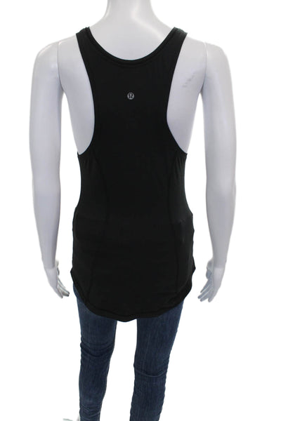 Lululemon Women Basic Sleeveless Tank Black Nylon Scoop Neck Size 4
