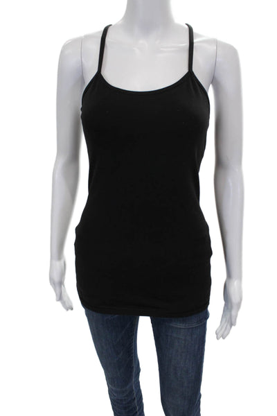 Lululemon Womens Basic Black Sleeveless Scoop Neck Polyester Tank Size 6