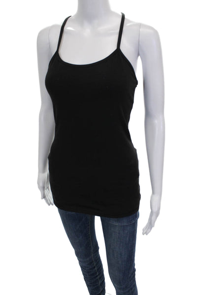 Lululemon Womens Basic Black Sleeveless Scoop Neck Polyester Tank Size 6