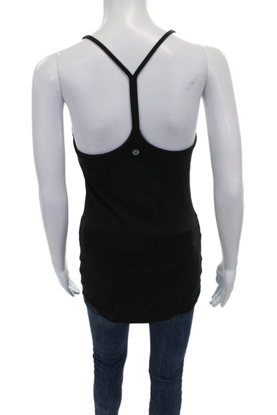 Lululemon Women Black Polyester Scoop Neck Camisole Sleeveless Size 6