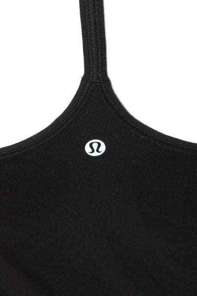 Lululemon Women Black Polyester Scoop Neck Camisole Sleeveless Size 6