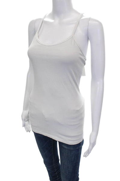 Lululemon Womens Basic Tank Scoop Neck White Nylon Sleeveless Size 6