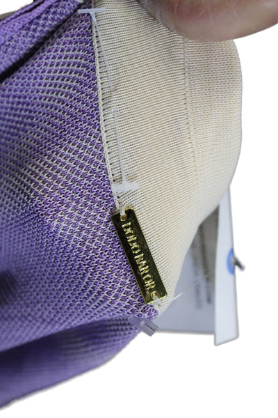 Dodo Bar Or Womens Purple Collared Knit Shirt Dress Button Long Sleeve Size 40