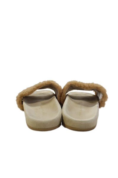 Jenni Kayne Womens Casual Shearling Detail Slippers Brown Size EUR 37
