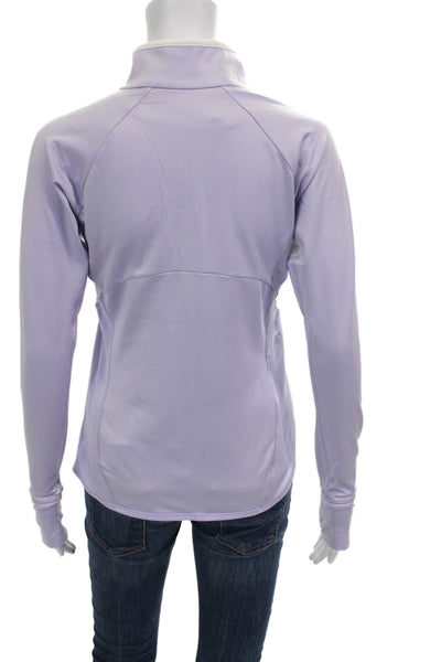 RLX Ralph Lauren Womens Purple Mock Neck Zip Pullover Long Sleeve Size XS