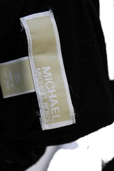 Michael Michael Kors Women Black Turtleneck Long Sleeve T-Shirt Rayon Size XS