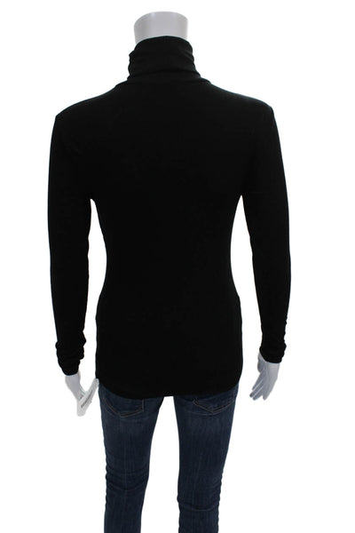 Lauren Ralph Lauren Women Black Turtleneck Long Sleeve T-Shirt Size XS