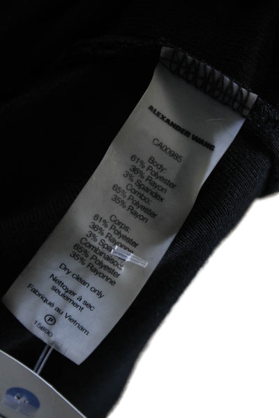 T Alexander Wang Womens Black Basic T-Shirt Size XS