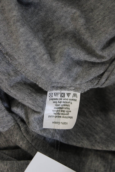 J Crew Womens Basic T-Shirt Gray Turtleneck Long Sleeve 100% Cotton Size XS
