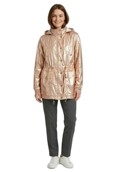 Sezane Women Solid Brown Polyamide Jacket Size 38