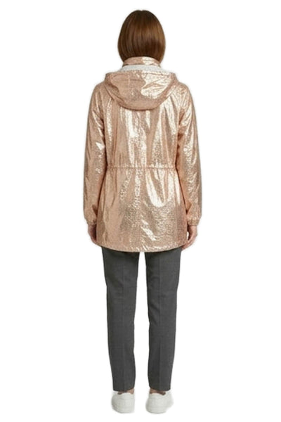Sezane Women Solid Brown Polyamide Jacket Size 38