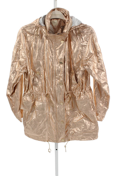 Sezane Women Solid Brown Polyamide Jacket Size 38