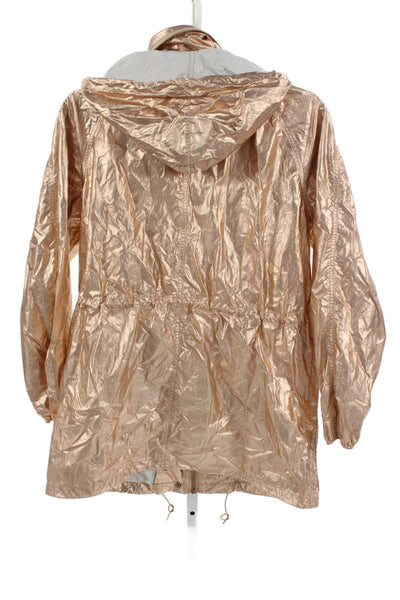 Sezane Women Solid Brown Polyamide Jacket Size 38