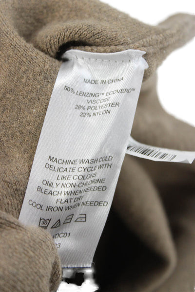 Quince Womens Brown Viscose Turtleneck Sweater Size XS