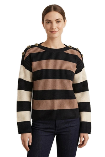 Madewell Women Gray Striped Merino Wool Boat Neck Sweater Size XS