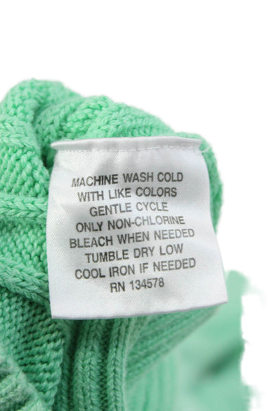 Vineyard Vines Womens Green Cotton Crewneck Long Sleeve Sweater Size XS