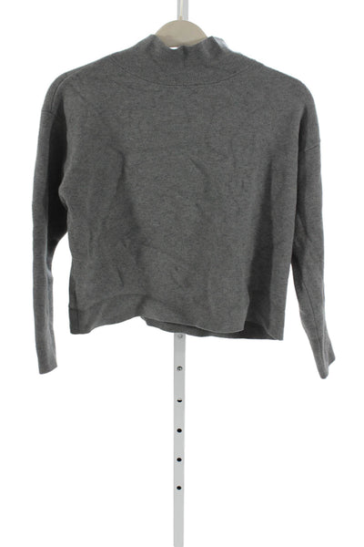 Quince Women Gray Viscose Turtleneck Sweater Long Sleeve Size XS