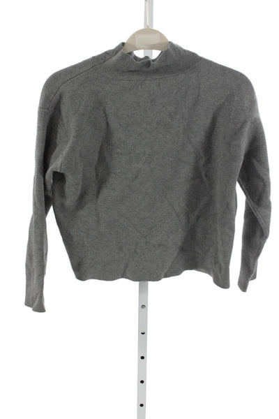 Quince Women Gray Viscose Turtleneck Sweater Long Sleeve Size XS
