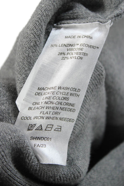 Quince Women Gray Viscose Turtleneck Sweater Long Sleeve Size XS