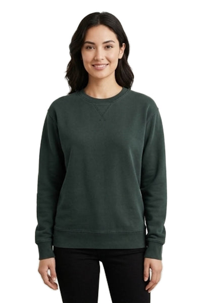 Zara Womens Green Cotton Solid Sweatshirt Size L
