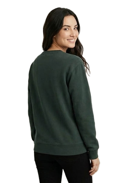 Zara Womens Green Cotton Solid Sweatshirt Size L