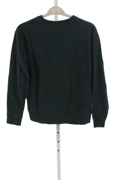 Zara Womens Green Cotton Solid Sweatshirt Size L