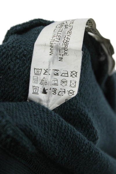 Zara Womens Green Cotton Solid Sweatshirt Size L