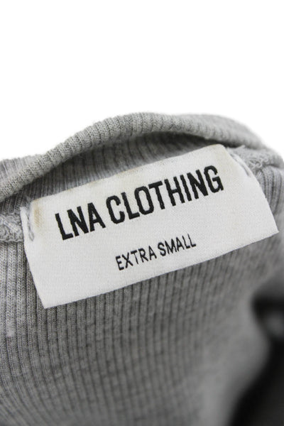 LNA Women Sleeveless High Neck Solid Rayon Top Green Size XS
