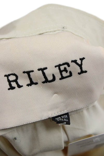 Riley Womens Collared Long Sleeve Solid Cotton Shirt Beige Size One Size