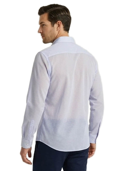 Calvin Klein Mens Shirt Blue Cotton Collared Long Sleeve Solid Size S