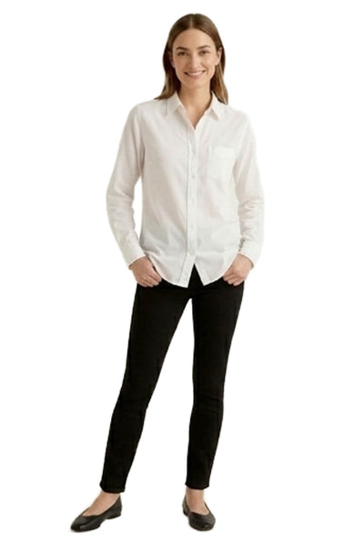 J Crew Womens Cotton White Long Sleeve Shirt Size S