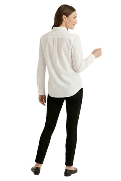 J Crew Womens Cotton White Long Sleeve Shirt Size S