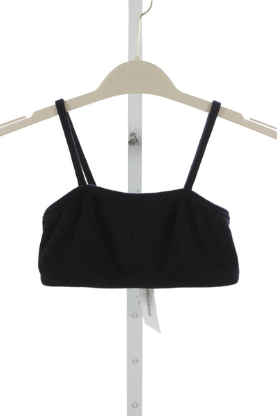Donni Womens Sports Bra Black Tencel Scoop Neck Size S