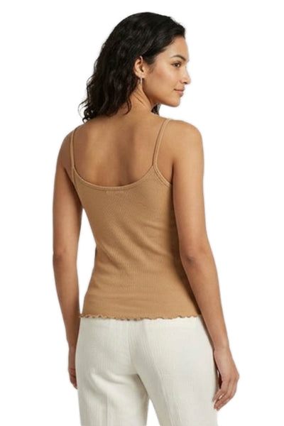 Donni Womens Basic Brown Sleeveless Scoop Neck Tank Size XS