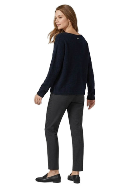 Numph Womens Blue Boat Neck Pullover Sweater Long Sleeve Polyester Size M