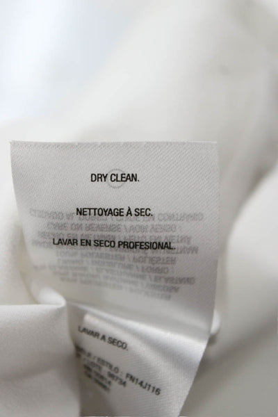 T Tahari Womens White Polyester Button Jacket Size 10
