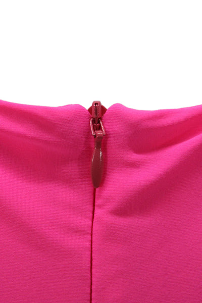 Alex Perry Women Bodycon Dress Pink Sweetheart Sleeveless Short Zip Size 6