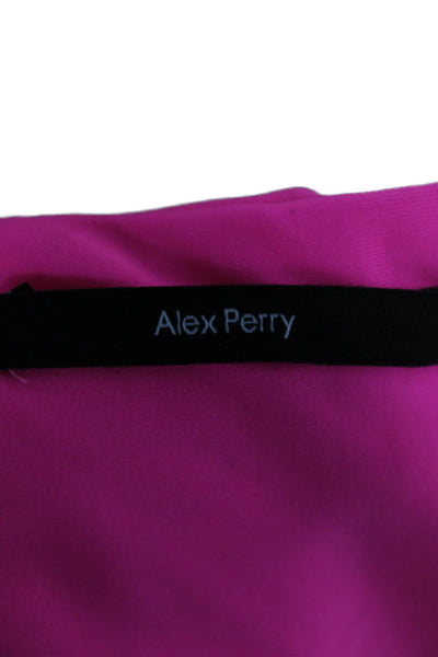 Alex Perry Women Bodycon Dress Pink Sweetheart Sleeveless Short Zip Size 6