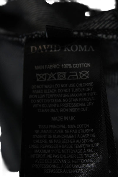David Koma Women Dress Blue Denim Sweetheart Sleeveless Short Size 8