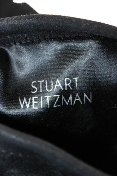 Stuart Weitzman Womens Suede Knee High Boots Shoes Black Size 8M