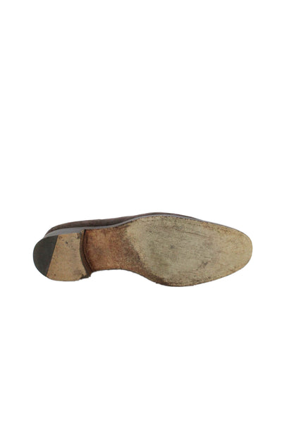 Fratelli Rossetti Mens Suede Slide On Dress Shoe Loafers Dark Brown Size 10