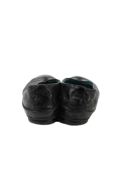 Thierry Rabotin Womens Leather Diamond Slide On Ballet Flats Black Size 36 6