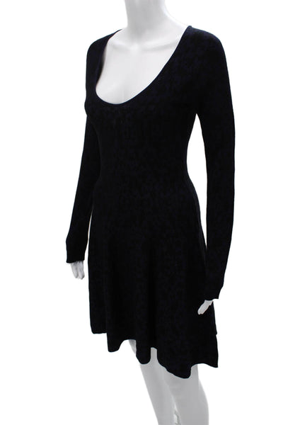 Rachel Rachel Roy Women Purple Scoop Neck Long Sleeve Short Dress Size M