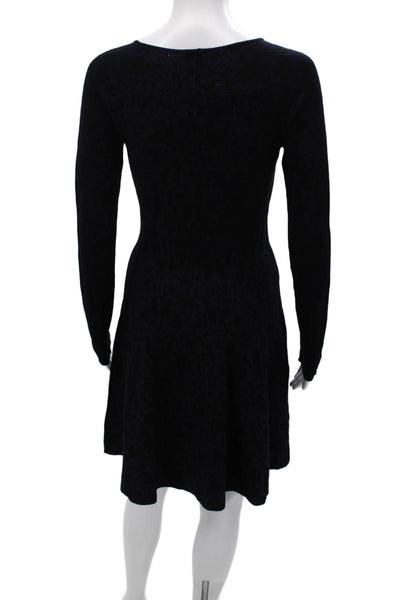 Rachel Rachel Roy Women Purple Scoop Neck Long Sleeve Short Dress Size M