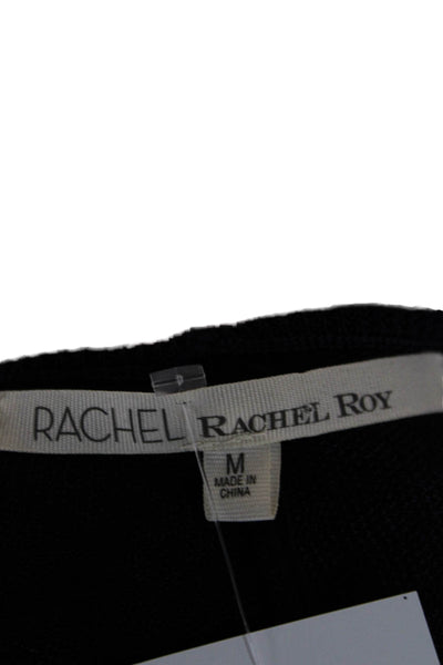 Rachel Rachel Roy Women Purple Scoop Neck Long Sleeve Short Dress Size M