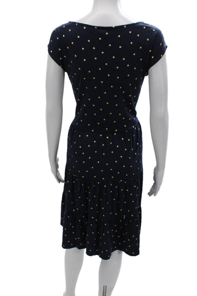 Boden Womens Blue Polka Dot Cotton Short Sleeve Dress Size 10