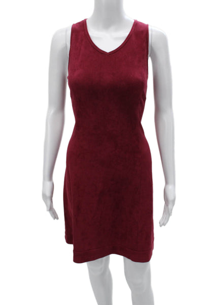 Ellie Kai Womens Red V Neck Sheath Dress Sleeveless Short Polyester Size 4